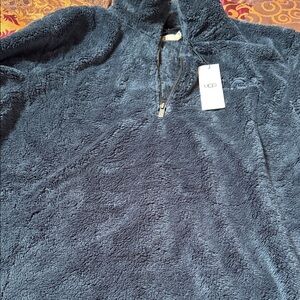 UGG Dark Blue Fleece Half-Zip Pullover unisex NEW
